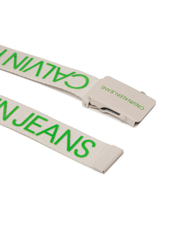 Calvin Klein Jeans Ζώνη παιδική Calvin Klein Jeans Canvas Logo Belt IU0IU00125 Μπεζ