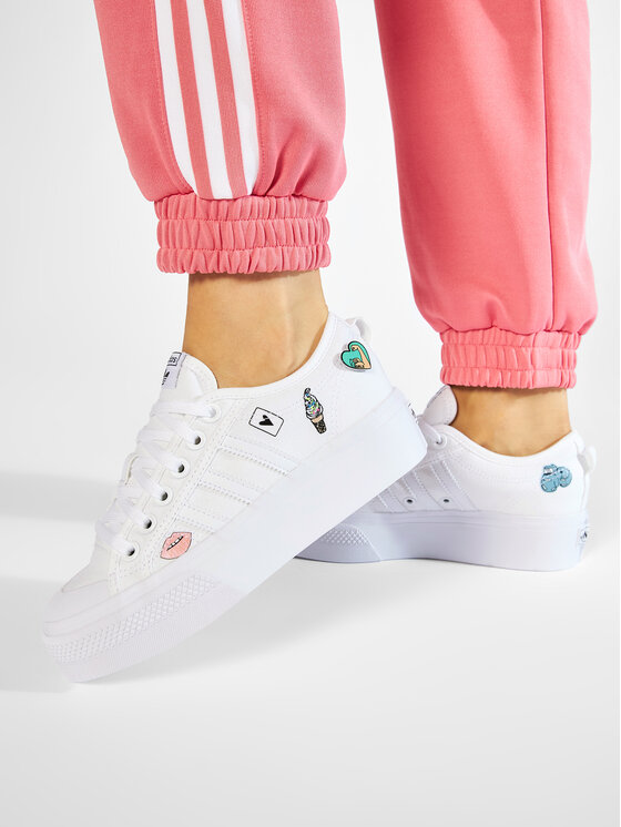 adidas Snīkeri adidas NIzza Platform J FY2531 Balts