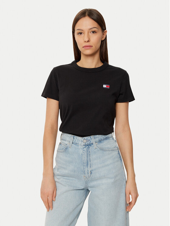 Tommy Jeans Tommy Jeans Marškinėliai DW0DW20153 Juoda Regular Fit