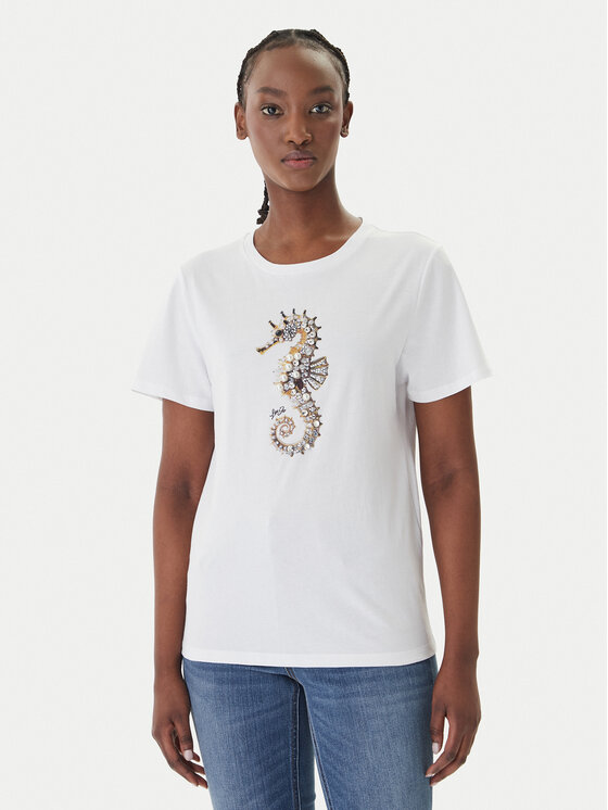 Liu Jo Liu Jo Camiseta WA6237 JS923 Blanco Regular Fit