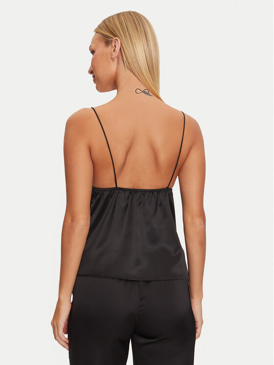 Guess Guess Zgornji del pižame O4BH00 WGIN0 Črna Regular Fit