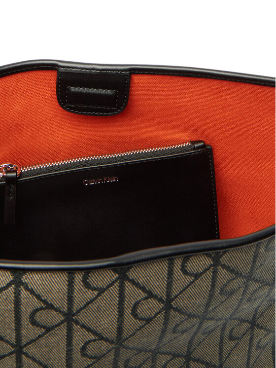 Calvin Klein Táska Calvin Klein Emblem Aop Jacquard Tote W/Pouch LV04F3535G Khaki