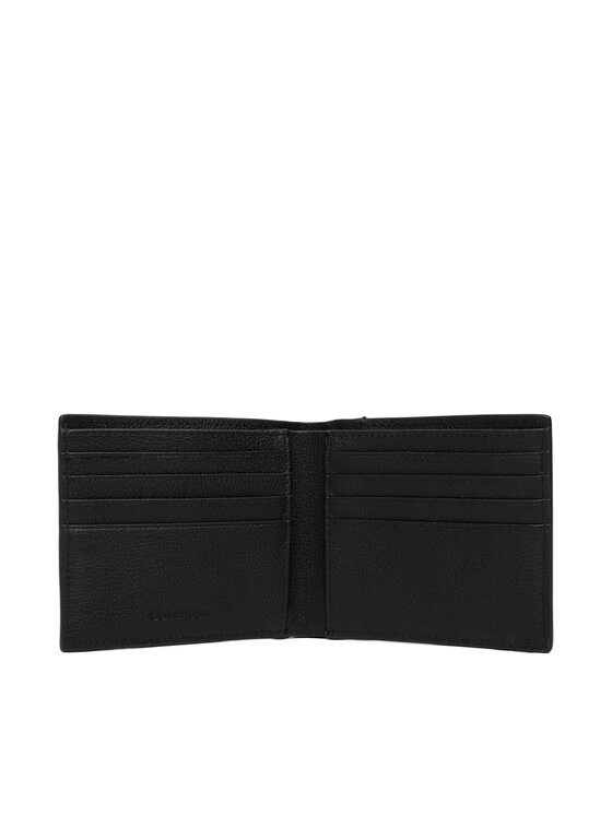 Calvin Klein Denarnica Calvin Klein Xl Emblem Aop Emboss Ew Billfold LV04D1177G Črna