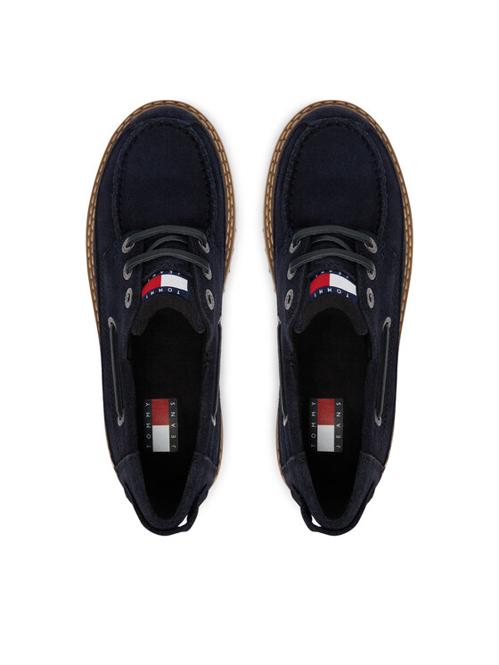 Tommy Jeans Polobotky Tommy Jeans Tjw Archive '01 Low Boat Shoe EN0EN03157 Tmavomodrá