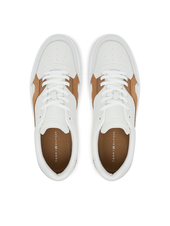 Tommy Hilfiger Sneakersy Tommy Hilfiger Th Court Craft FM0FM05551 Écru