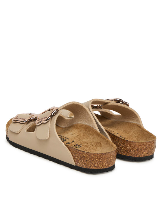 Birkenstock Šľapky Birkenstock Arizona Flower Buckle Kids 1030419 S Béžová