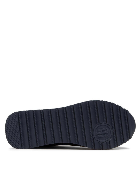 Tommy Hilfiger Sneakersy Tommy Hilfiger Th Signature Runner Sneaker FW0FW05218 Granatowy
