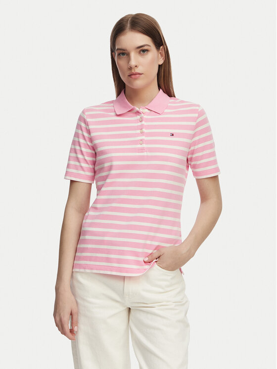 Tommy Hilfiger Tommy Hilfiger Polo 1985 WW0WW43224 Rosa claro Regular Fit