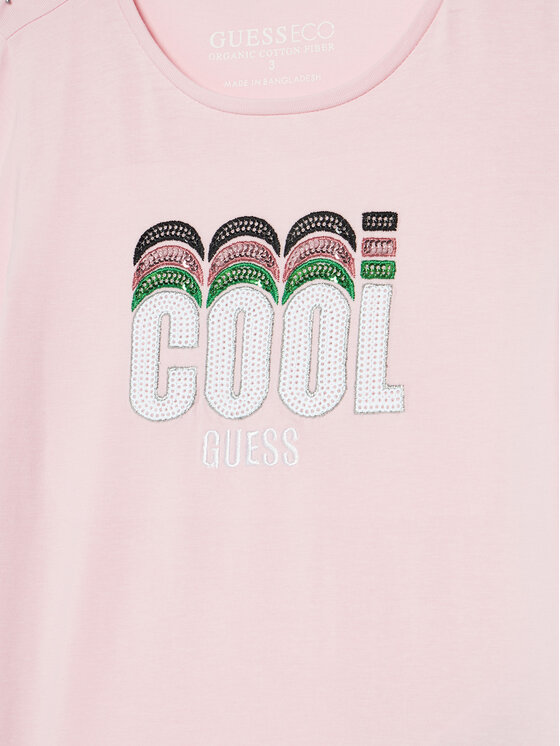Guess Guess T-shirt K5RI17 K6YW4 Ružičasta Regular Fit