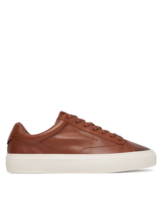 Tommy Hilfiger Sneakersy Tommy Hilfiger Premium Dress Cupsole Cognac FM0FM05771 Hnedá