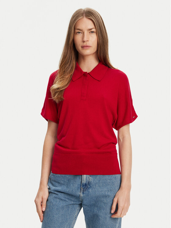 Tommy Hilfiger Tommy Hilfiger Polo marškinėliai WW0WW45652 Raudona Regular Fit