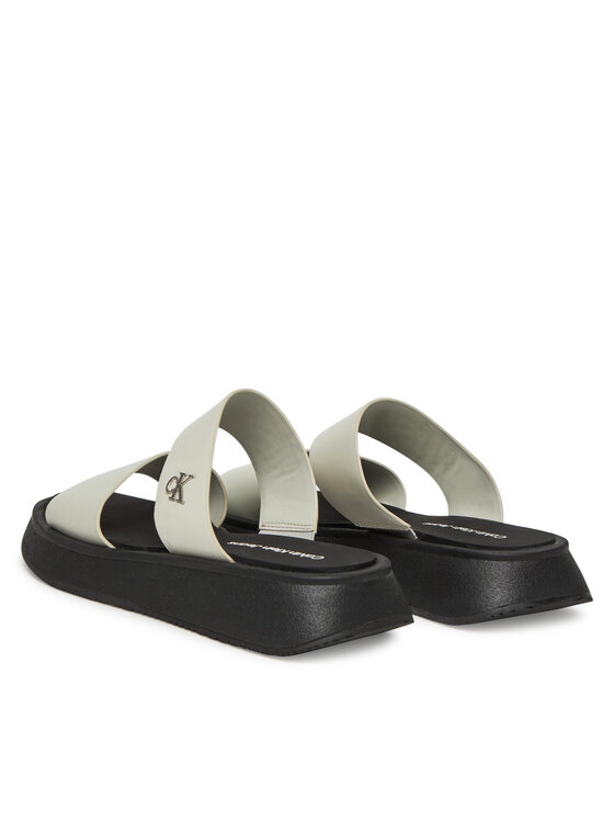 Calvin Klein Jeans Šľapky Calvin Klein Jeans Sandal Slide Double Strap YW0YW01694 Biela