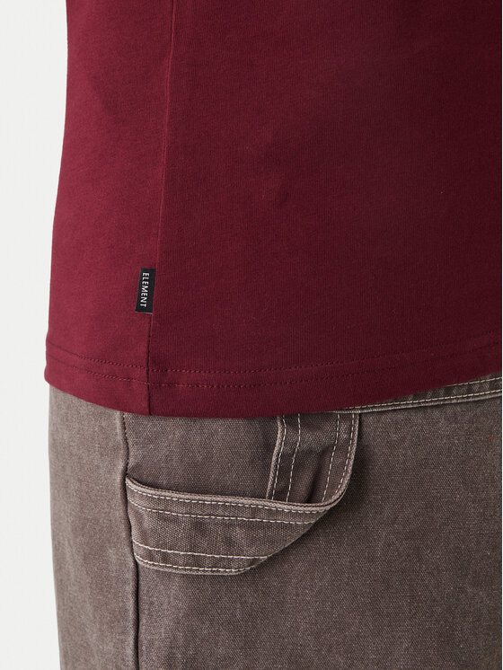 Element Element Camiseta Element Co ELYZT00603 Guinda/burdeos Regular Fit