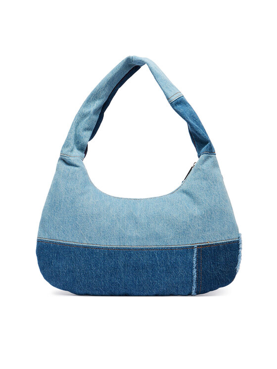 Tommy Jeans Geantă Tommy Jeans Tjw Denim Patchwork Shoulder Bag AW0AW18471 Albastru