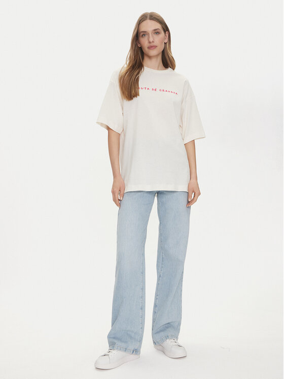 Vero Moda Vero Moda Marškinėliai Taz Hailey 10337839 Balta Regular Fit