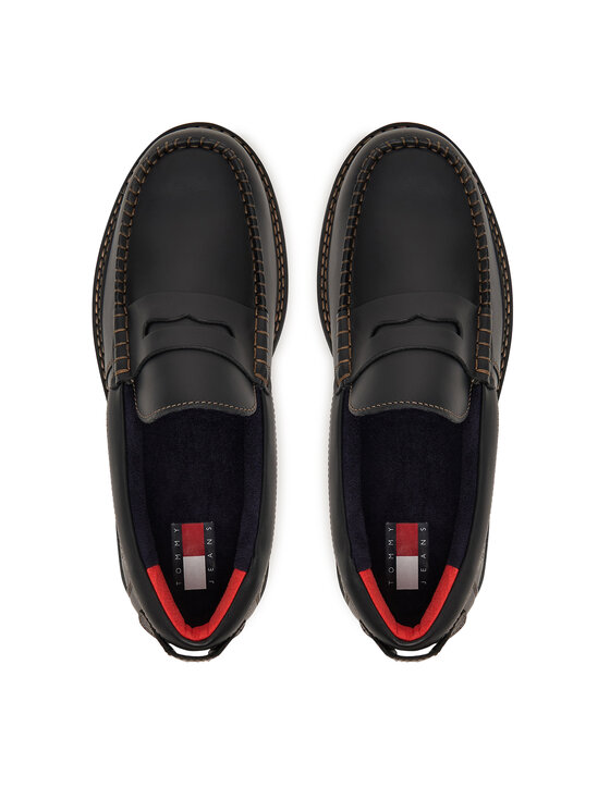 Tommy Jeans Čevlji brez vezalk Tommy Jeans Archive '01 Loafer EM0EM01710 Črna