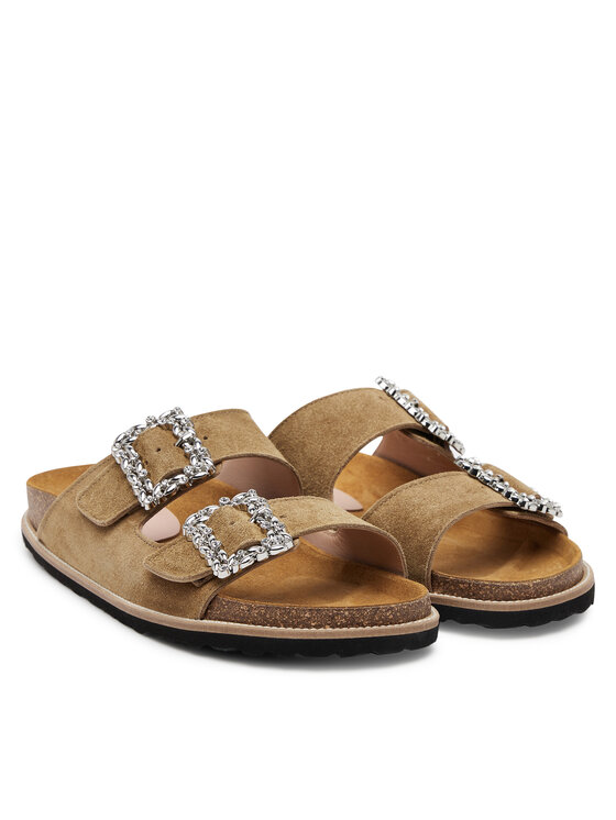 Pollini Klapki Pollini SA28373G0MTF0209 Khaki