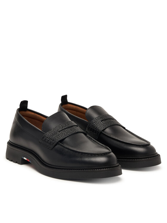 Tommy Hilfiger Čevlji brez vezalk Tommy Hilfiger Corporate Casual FM0FM05968 Črna