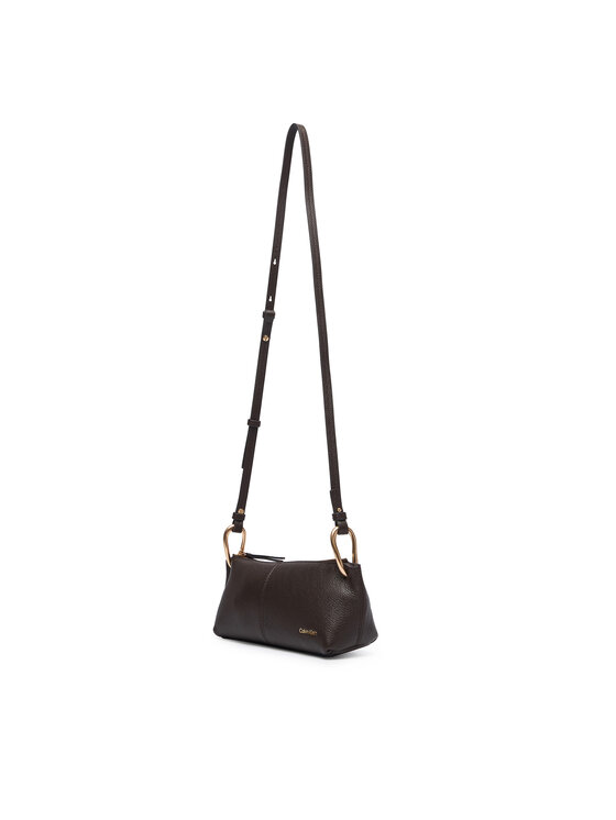 Calvin Klein Ročna torba Calvin Klein Slouchy Leather Small Conv Bag LV04F3659G Rjava