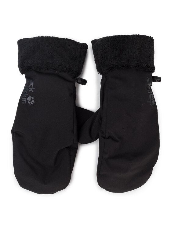 Jack Wolfskin Ženske rokavice Jack Wolfskin Stormlock Highloft Mitten Wmn 1907831 Črna