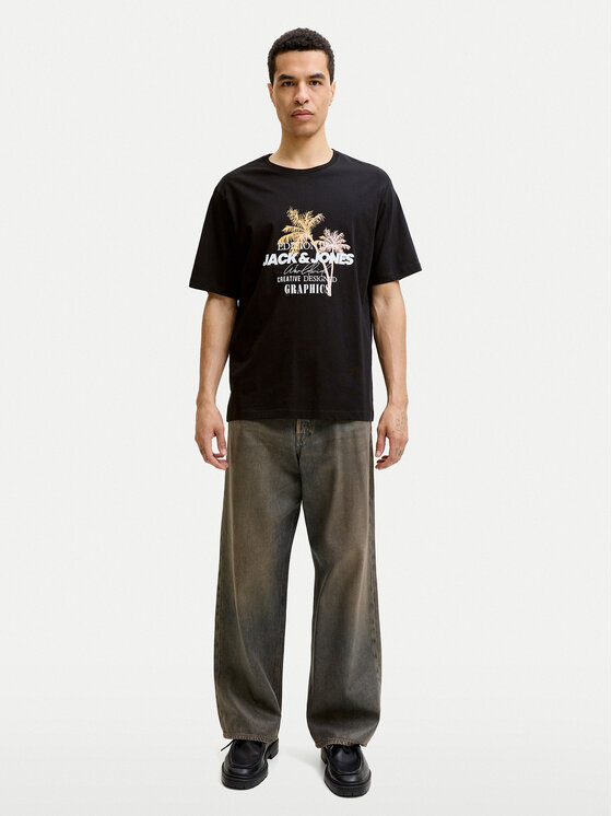 Jack & Jones Jack & Jones Camiseta Gradient Print 12288094 Negro Regular Fit