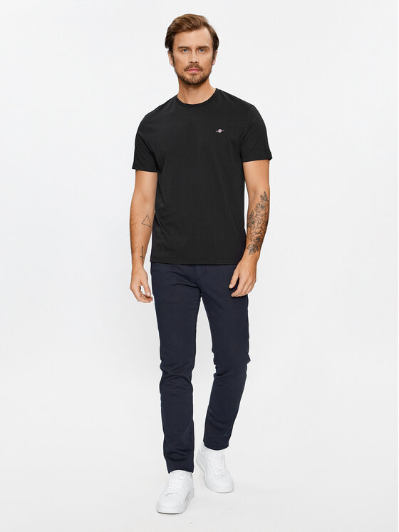 Gant Gant T-shirt Shield 2003184 Crna Regular Fit