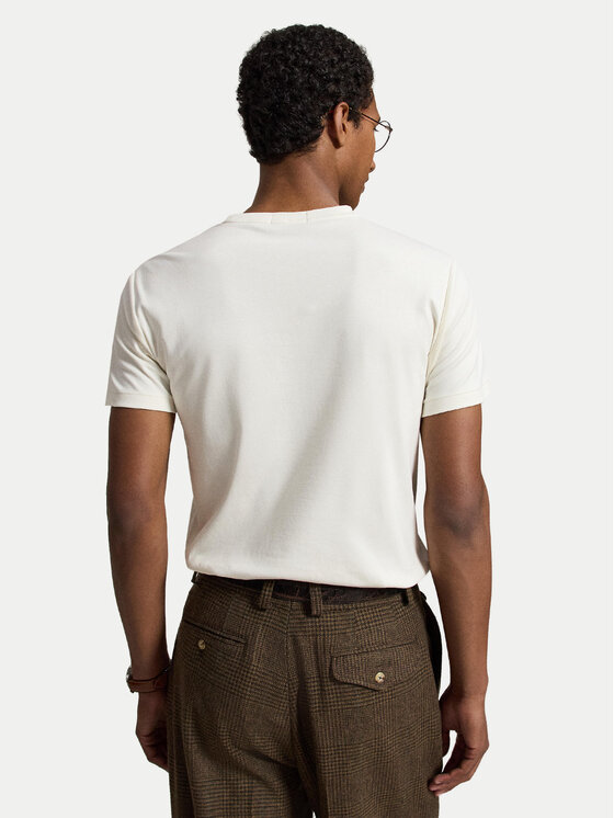 Polo Ralph Lauren Polo Ralph Lauren Póló 710740727094 Ekru Custom Slim Fit