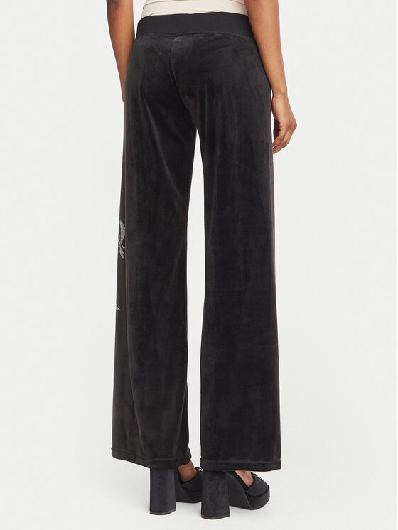 Juicy Couture Juicy Couture Melegítő alsó Old Gothic JCWBJ226334 Fekete Regular Fit