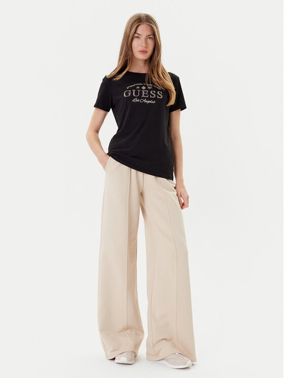 Guess Guess Футболка V5YI13 J1314 Чорний Regular Fit