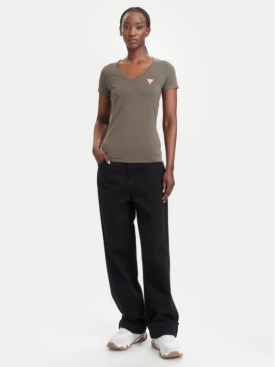 Guess Guess Camiseta W2YI45 J1314 Caqui Slim Fit