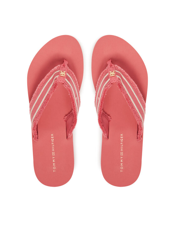 Tommy Hilfiger Джапанки Tommy Hilfiger TH Webbing Beach Sandal FW0FW08739 Коралов