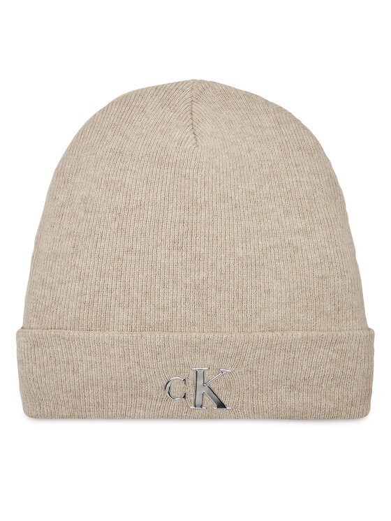 Calvin Klein Jeans Kepurė Calvin Klein Jeans Minimal Monogram Beanie K60K611542 Pilka