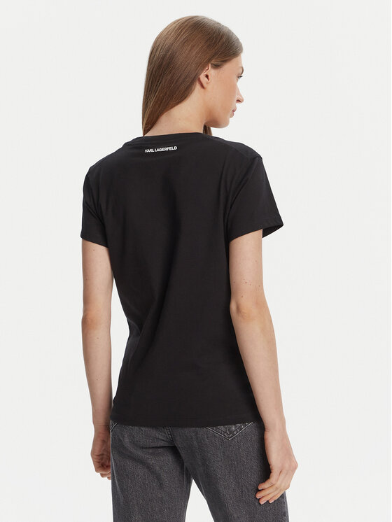 KARL LAGERFELD KARL LAGERFELD Camiseta A3W17104 Negro Regular Fit