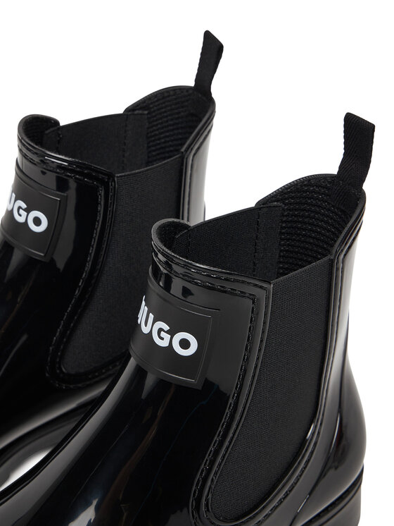 HUGO Гумові чоботи HUGO Tabita Rain Bootie 50498397 Чорний