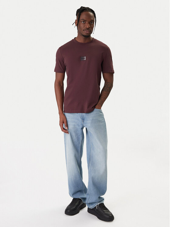 HUGO HUGO Футболка Danotie 50553124 Бордовий Regular Fit