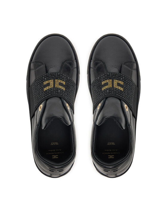 Elisabetta Franchi Снікерcи Elisabetta Franchi Low Cut Velcro F4A9-E0355-1251 S Чорний