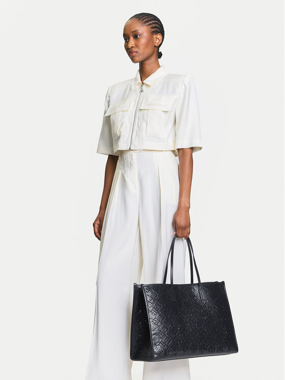 Tommy Hilfiger Rankinė Tommy Hilfiger Th City AW0AW17501 Tamsiai mėlyna
