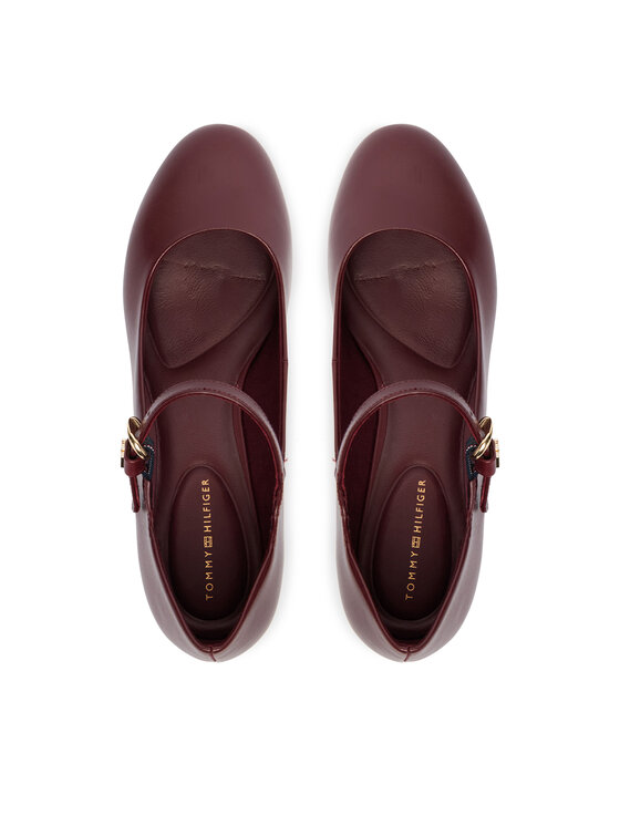 Tommy Hilfiger Décolleté Tommy Hilfiger Heeled Maryjane Buckle FW0FW09347 Bordeaux
