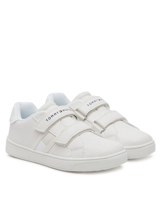 Tommy Hilfiger Αθλητικά Tommy Hilfiger Flag Low Cut Velcro Sneaker T1A9-33726-0375 S Λευκό