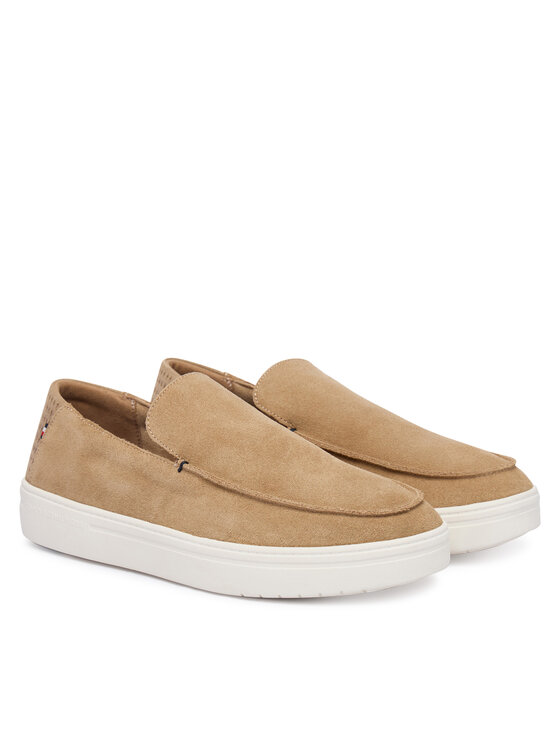 Tommy Hilfiger Lordsy Tommy Hilfiger Modern Light Suede Loafer FM0FM05924 Svetlo hnedá