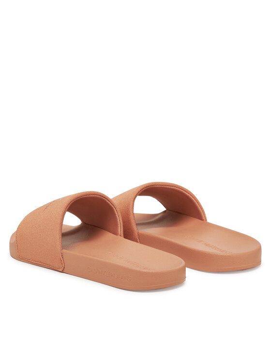 Calvin Klein Jeans Šľapky Calvin Klein Jeans Slide Monogram Wn YW0YW01835 Koralová