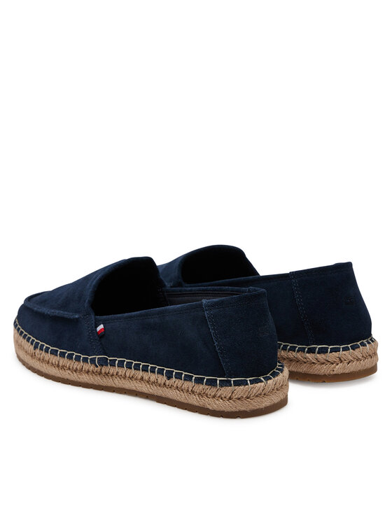 Tommy Hilfiger Espadrilles Tommy Hilfiger Hilfiger Flex Espa Suede Loafer FM0FM05392 Tumši zils