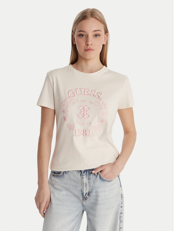Guess Guess Camiseta V6RI12 J1314 Blanco Regular Fit