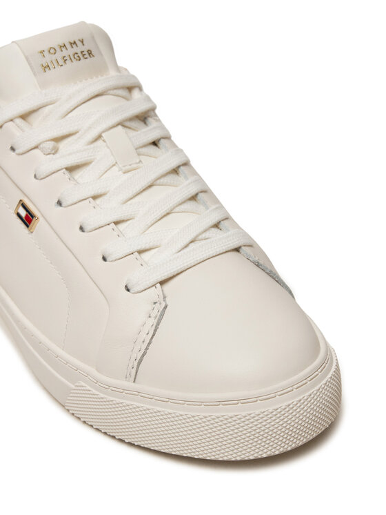 Tommy Hilfiger Αθλητικά Tommy Hilfiger Icon Court Sneaker Flag FW0FW08327 Εκρού