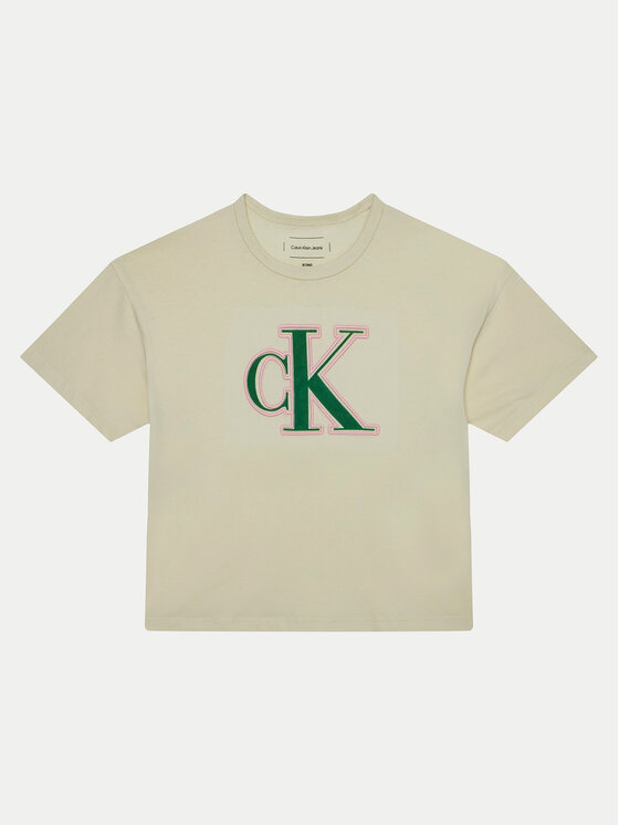 Calvin Klein Jeans Calvin Klein Jeans Majica IG0IG02806 Écru Boxy Fit