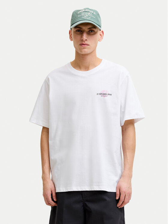 Jack & Jones Jack & Jones Majica Corals Tee 12288345 Bela Regular Fit