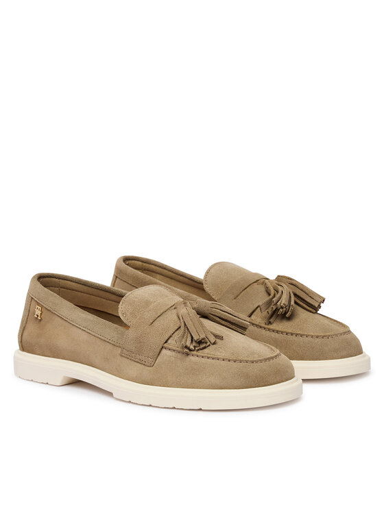 Tommy Hilfiger Loaferai Tommy Hilfiger Light Suede Tassel Loafer FW0FW09285 Ruda