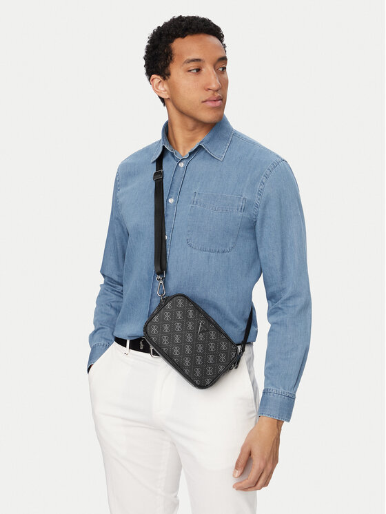Guess Плоска сумка Guess Vezzola Smart Accessories PMEVZL P3145 Чорний