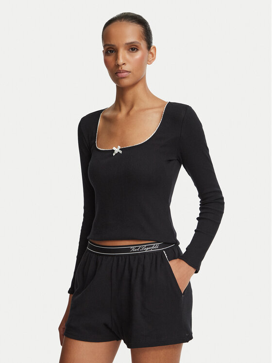 KARL LAGERFELD KARL LAGERFELD Pijama B4W45017 Negro Regular Fit