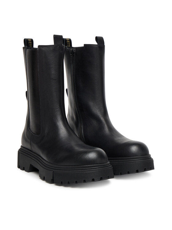 Elisabetta Franchi Polokozačky Elisabetta Franchi Chelsea Boot F4A5-E0416-1251 D Černá